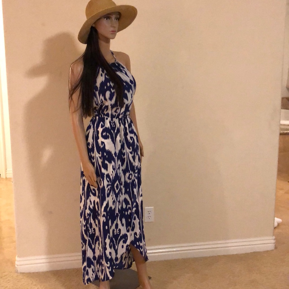 Blue and white sundress